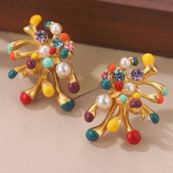 Anthropologie Jewelry - Bohemian stud earrings N192